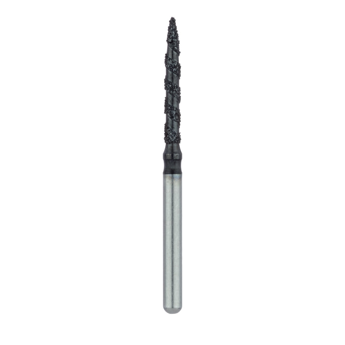 Black Cobra Diamond Bur, Thin Flame, 1.4mm Ø, Super Coarse, FG - B863-014-FG - Avtec Dental