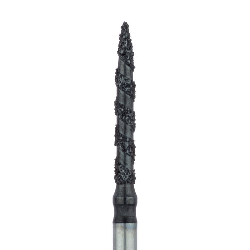 Black Cobra Diamond Bur, Thin Flame, 1.4mm Ø, Super Coarse, FG - B863-014-FG - Avtec Dental