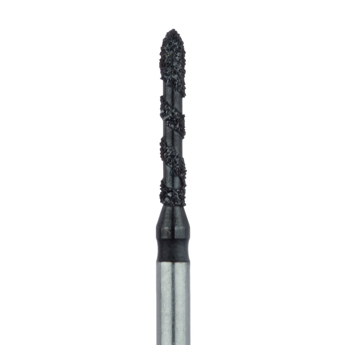 Black Cobra Diamond Bur, Long Torpedo, 1.2mm Ø, Super Coarse, FG - B868-012-FG - Avtec Dental