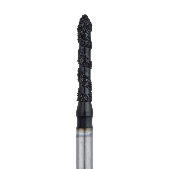 Black Cobra Diamond Bur, Long Torpedo, 1.4mm Ø, Super Coarse, FG - B868-014-FG - Avtec Dental