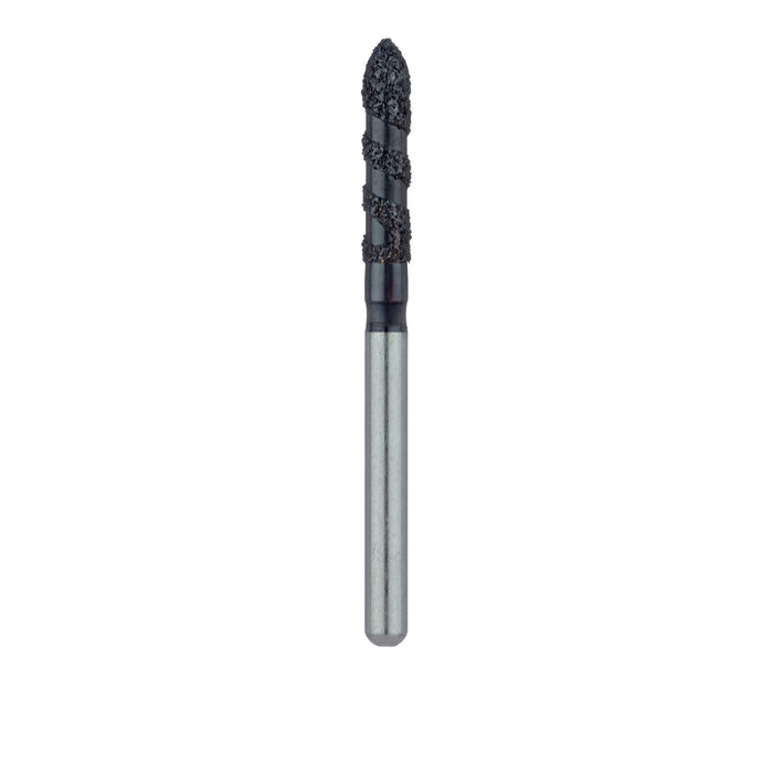 Black Cobra Diamond Bur, Long Torpedo, 1.8mm Ø, Super Coarse, FG - B868-018-FG - Avtec Dental