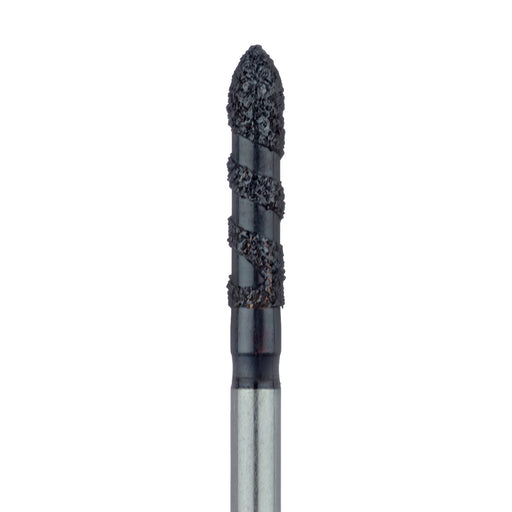 Black Cobra Diamond Bur, Long Torpedo, 1.8mm Ø, Super Coarse, FG - B868-018-FG - Avtec Dental