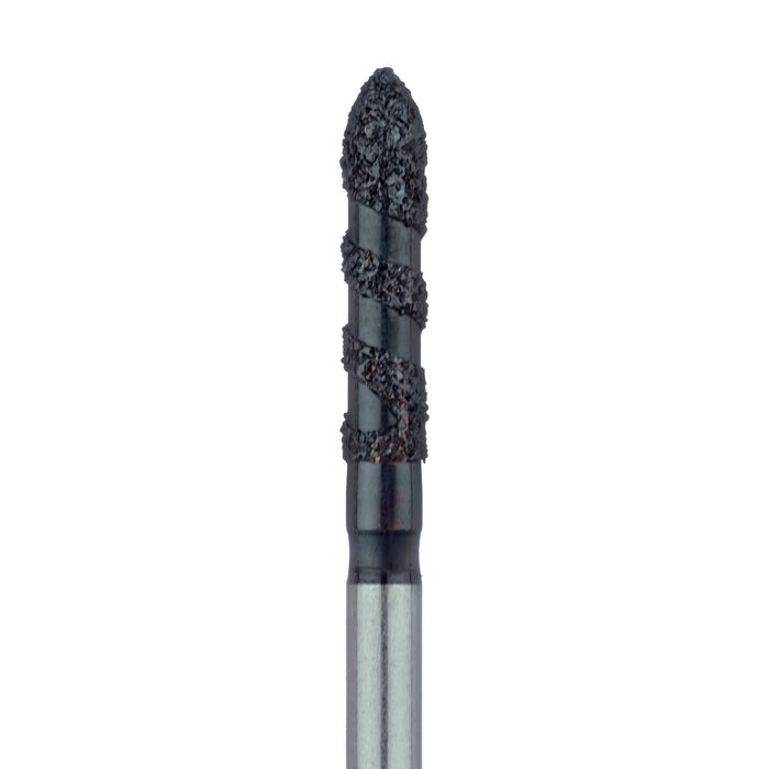 Black Cobra Diamond Bur, Long Torpedo, 1.8mm Ø, Super Coarse, FG - B868-018-FG - Avtec Dental