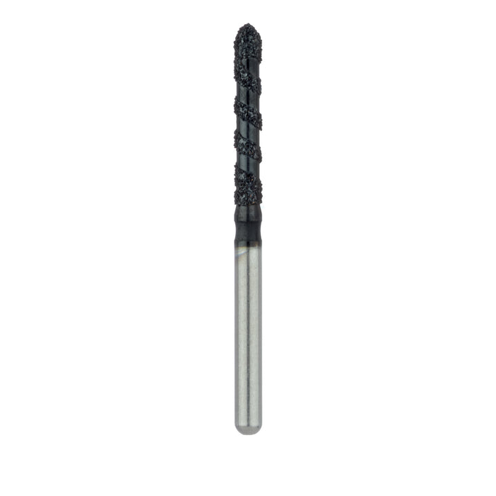 Black Cobra Diamond Bur, Cylinder Bevel Tip, 1.6mm Ø, Super Coarse, FG - B869-016-FG - Avtec Dental