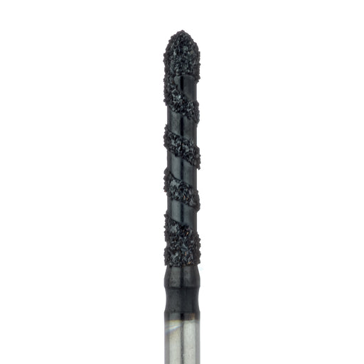 Black Cobra Diamond Bur, Cylinder Bevel Tip, 1.6mm Ø, Super Coarse, FG - B869-016-FG - Avtec Dental
