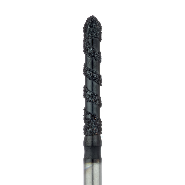 Black Cobra Diamond Bur, Cylinder Bevel Tip, 1.6mm Ø, Super Coarse, FG - B869-016-FG - Avtec Dental