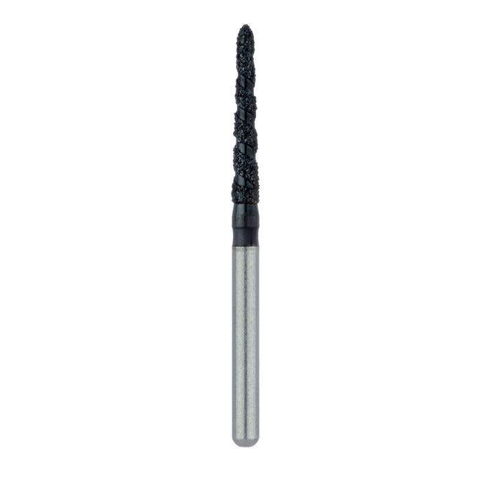 Black Cobra Diamond Bur, Long Modified Chamfer, 1.6mm Ø, Super Coarse, FG - B879-016-FG - Avtec Dental
