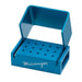 Bur Block, Anodized Aluminum, Blue, 3 Rows, 15 FG, Sterilizable - BL300 - Avtec Dental