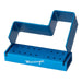 Bur Block, Anodized Aluminum, Blue, 2 Rows, 10 RA, 6 HP, Step Block, Sterilizable - BL800S - Avtec Dental