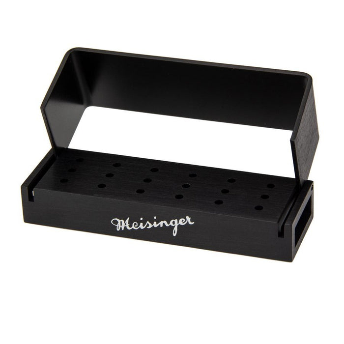 Bur Block, Anodized Aluminum, Black, 3 Rows, 18RA, Sterilizable - BLK18RA - Avtec Dental