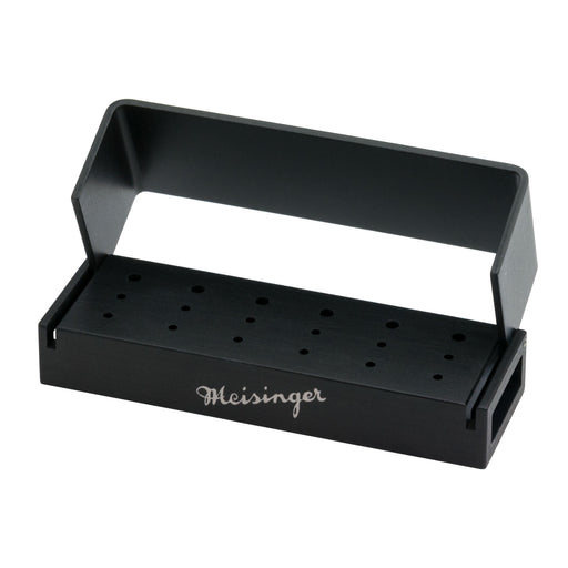 Bur Block, Anodized Aluminum, Black, 3 Rows, 6 RA, 12 FG, Sterilizable - BLK603 - Avtec Dental