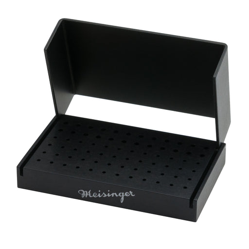 Bur Block, Anodized Aluminum, Black, 6 Rows, 24 RA 48 FG, Sterilizable - BLK800 - Avtec Dental