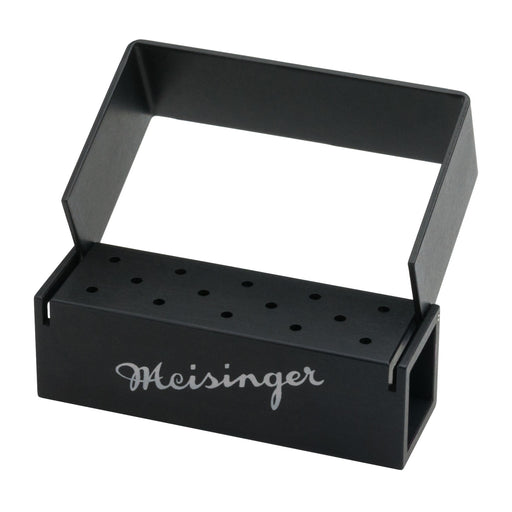 Bur Block, Anodized Aluminum, Black, 3 Rows, 14 HP, Sterilizable - BLK900 - Avtec Dental