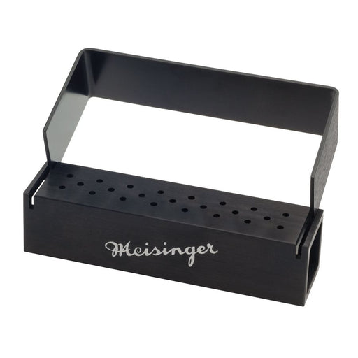 Bur Block, Anodized Aluminum, Black, 3 Rows, 23 HP, Sterilizable - BLK915 - Avtec Dental