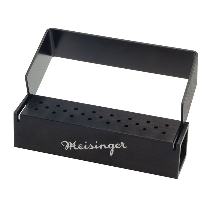 Bur Block, Anodized Aluminum, Black, 3 Rows, 23 HP, Sterilizable - BLK915 - Avtec Dental