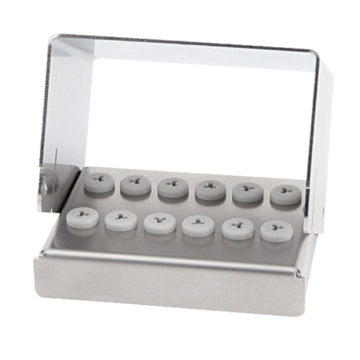 Bur Block, Stainless Steel with Grommets, 12 FG / RA, Non-Corrosive, Sterilizable - BS440 - Avtec Dental