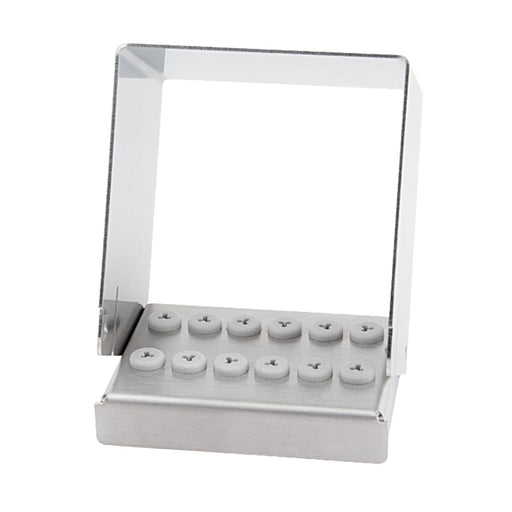 Bur Block, Stainless Steel with Grommets, 12 HP, Non-Corrosive, Sterilizable - BS470 - Avtec Dental