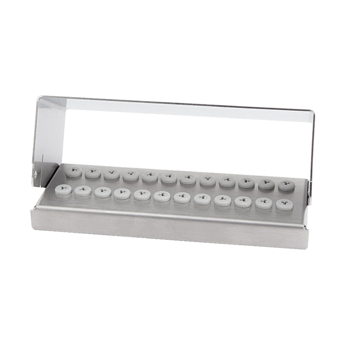 Bur Block, Stainless Steel with Grommets, 24 FG / RA, Non-Corrosive, Sterilizable - BS540 - Avtec Dental