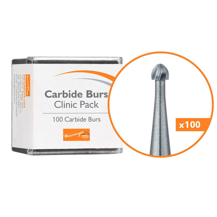 Operative Carbide Bur, Clinic Pack, 100pcs, Round, US#6, RA - C0006RA - Avtec Dental