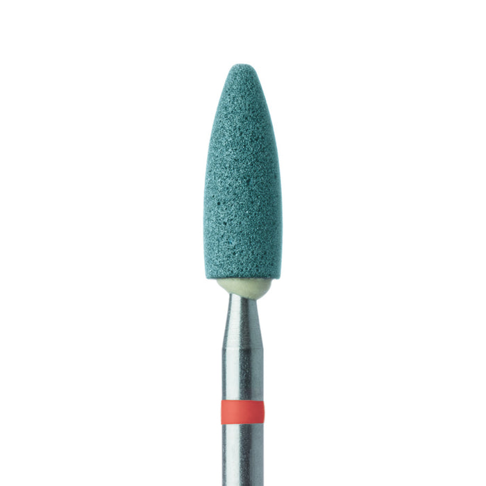 Abrasive, Green, Large Flame, Ceramic Diamond, 4mm Ø, Fine, HP - D660F-040-HP-GRN - Avtec Dental