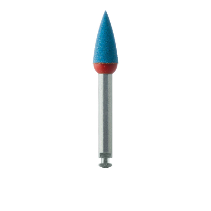 Polisher, Diamond Impregnated, For Zirconia, Blue / Orange, Point, 4mm Ø, Smoothing / Pre-Polishing, RA - DCA04-040-RA-BL / O - Avtec Dental