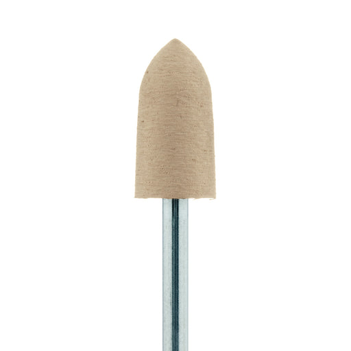 Polisher, Diamond Impregnated, For Zirconia, Brown, Flame, 14mm Ø, High Shine Polishing, HP - DCA08-140-HP-BRN - Avtec Dental