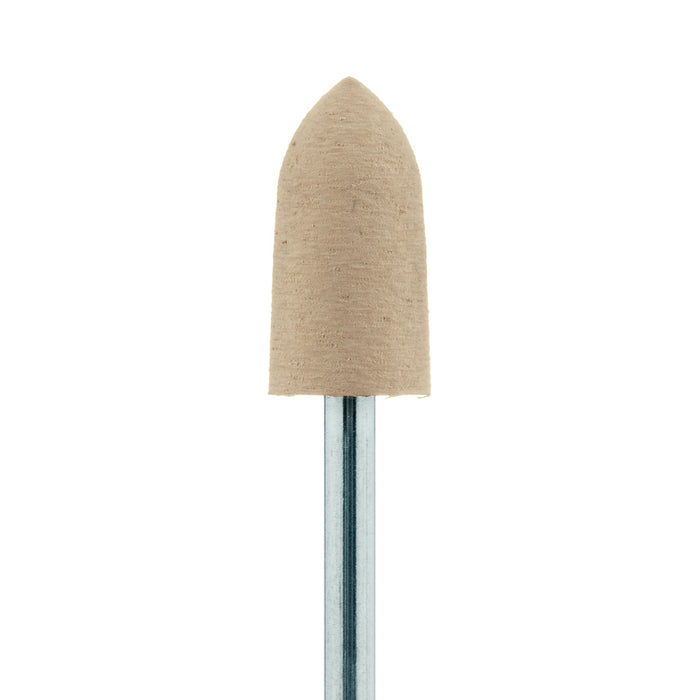 Polisher, Diamond Impregnated, For Zirconia, Brown, Flame, 14mm Ø, High Shine Polishing, HP - DCA08-140-HP-BRN - Avtec Dental