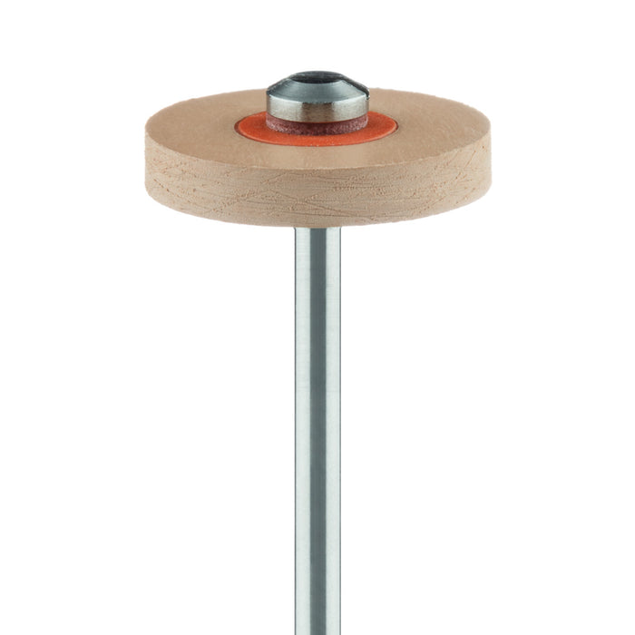 Polisher, Diamond Impregnated, For Zirconia, Brown / Orange, Wheel, 17mm Ø, High Shine Polishing, HP - DCA12-170-HP-BRN / O - Avtec Dental