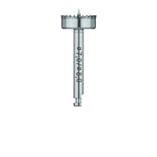 Initial Bur Trephine 7mm, 5mm length 7mm inner, 8mm outer OBS - DV229-070-RA - Avtec Dental