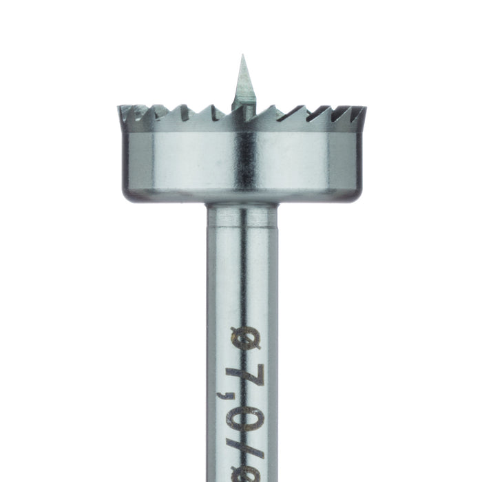 Initial Bur Trephine 7mm, 5mm length 7mm inner, 8mm outer OBS - DV229-070-RA - Avtec Dental