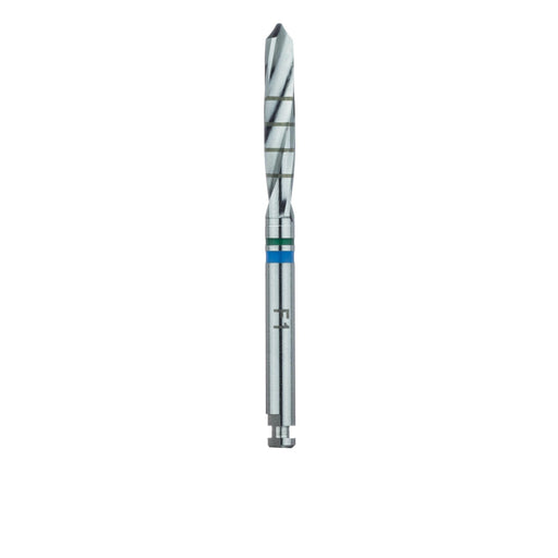 Surgery, Green / Blue Pilot Bur, 2.5mm Ø, Length 15mm, RAXL - F1001-025-RAXL - Avtec Dental