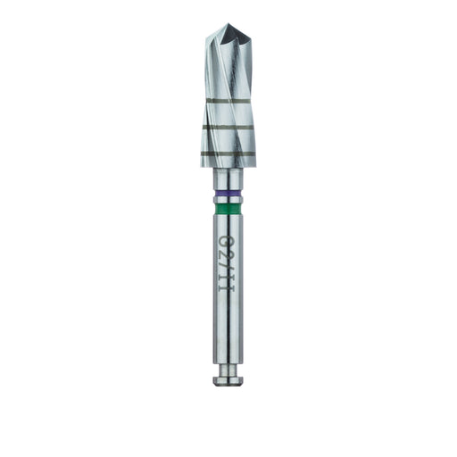 Surgery, Purple / Green Expansion Drill, 4.5mm Ø, Length 11mm, RAL - G2004 - Avtec Dental