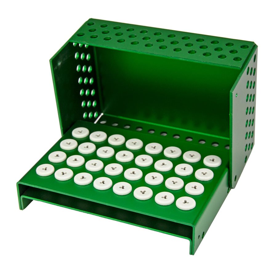 Bur Block, Anodized Aluminum with Grommets, Green, Lasermarked Logo, 32 ...