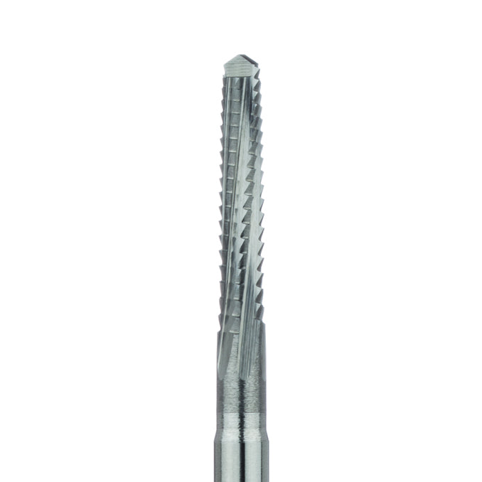 Surgical Lindemann Carbide Bur, Cross Cut, Spade Tip, 2.1mm Ø, Length 11mm, HP - HM166-021-HP - Avtec Dental