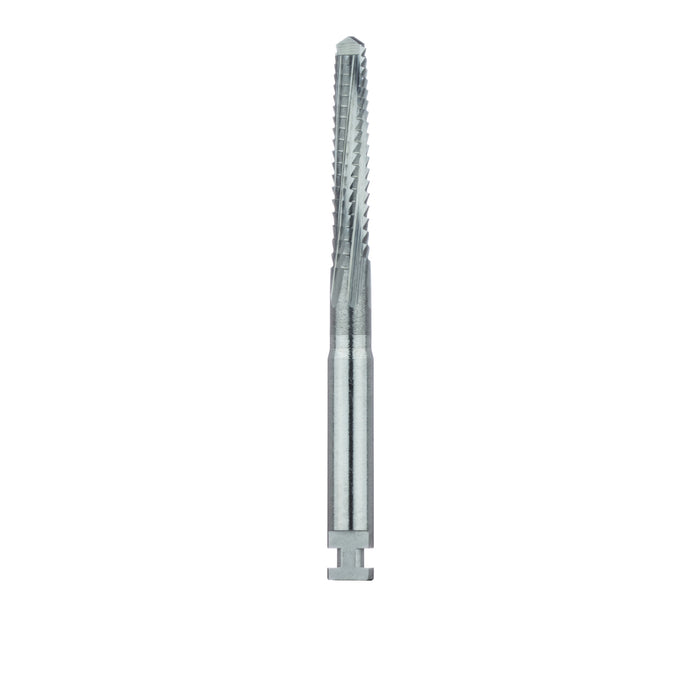 Surgical Lindemann Carbide Bur, Cross Cut, Spade Tip, 2.1mm Ø, Length 11mm, RAL - HM166-021-RAL - Avtec Dental