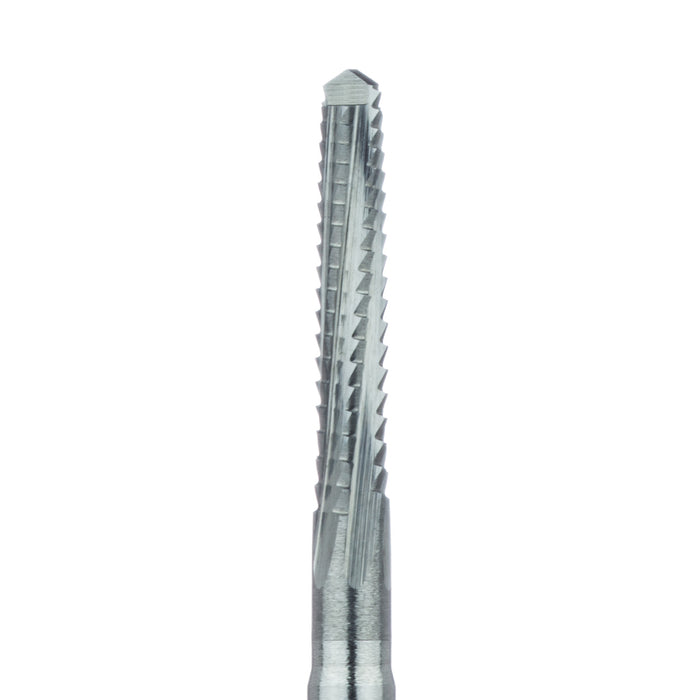 Surgical Lindemann Carbide Bur, Cross Cut, Spade Tip, 2.1mm Ø, Length 11mm, RAL - HM166-021-RAL - Avtec Dental