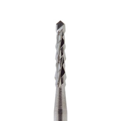 Surgical Lindemann Carbide Bur, Cross Cut, Spade Tip, 2.1mm Ø, Length 11mm, HP - HM166A-021-HP - Avtec Dental