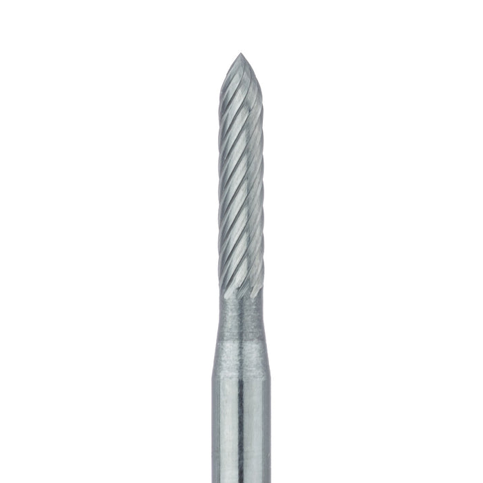Trimming & Finishing Carbide Bur, Fine, Round End Taper, 2.3mm Ø, FG - HM243-012-FG - Avtec Dental