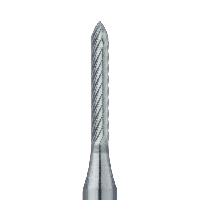 Trimming & Finishing Carbide Bur, Fine, Bevel Tip, 1.2mm Ø, RA - HM244-012-RA - Avtec Dental