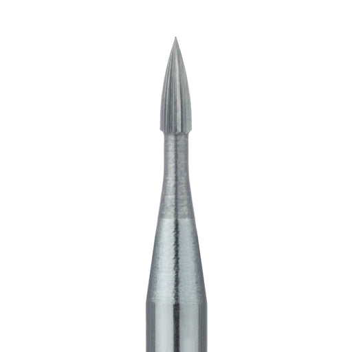 Trimming & Finishing Carbide Bur, Fine, Small Flame, 1.2mm Ø, RA - HM246-012-RA - Avtec Dental