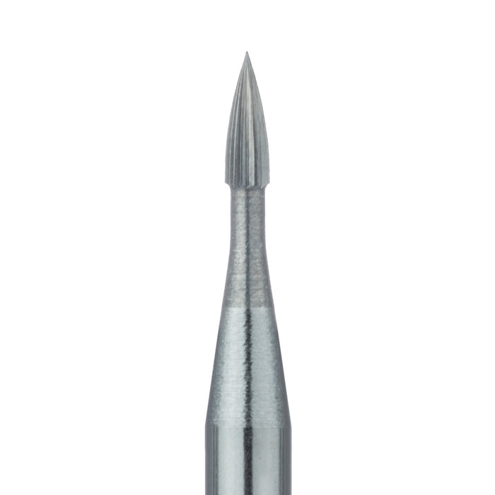 Trimming & Finishing Carbide Bur, Fine, Small Flame, 1.2mm Ø, RA - HM246-012-RA - Avtec Dental