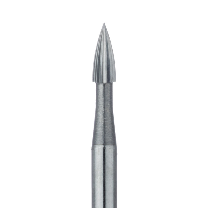 Trimming & Finishing Carbide Bur, Fine, Small Flame, US#7904, 1.4mm Ø, FG - HM246-014-FG - Avtec Dental