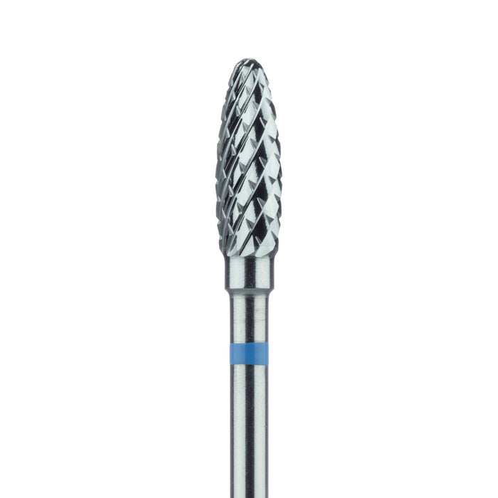 Carbide Cutter, Medium, Cross Cut, Round End, Acrylic, Taper, 4mm Ø, HP - HM250GX-040-HP - Avtec Dental