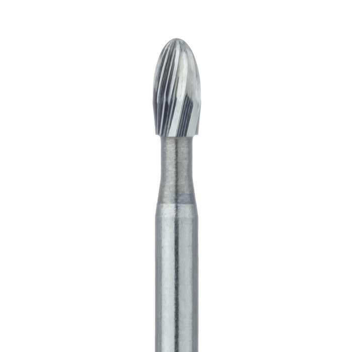 Trimming & Finishing Carbide Bur, Fine, Football, US#7406, 1.8mm Ø, FG - HM379-018-FG - Avtec Dental