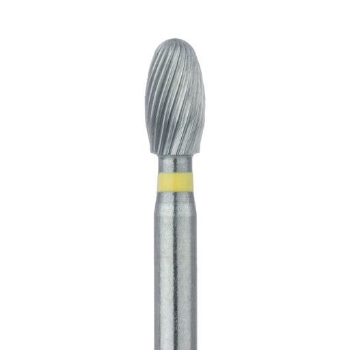Trimming & Finishing Carbide Bur, Extra Fine (20 Flute), Football, US#7408, 2.3mm Ø, FG - HM379F-023-FG - Avtec Dental