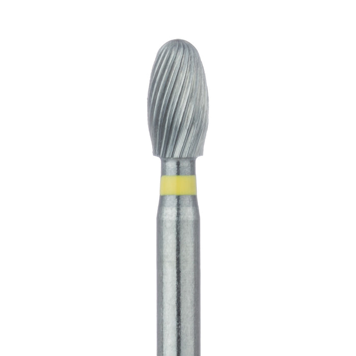 Trimming & Finishing Carbide Bur, Extra Fine (20 Flute), Football, US#7408, 2.3mm Ø, FG - HM379F-023-FG - Avtec Dental