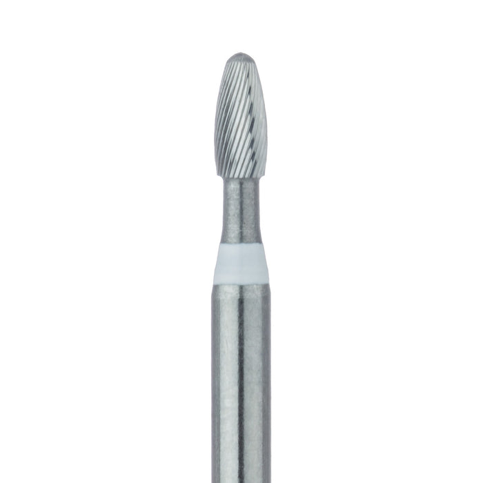 Trimming & Finishing Carbide Bur, Ultra Fine (30 Flute), Football, 1.4mm Ø, FG - HM379U-014-FG - Avtec Dental