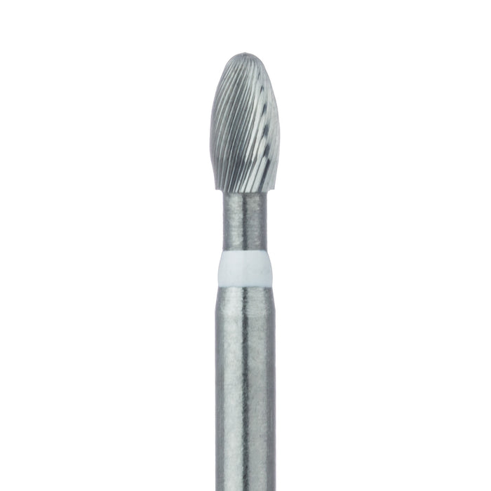 Trimming & Finishing Carbide Bur, Ultra Fine (30 Flute), Football, 1.8mm Ø, FG - HM379U-018-FG - Avtec Dental