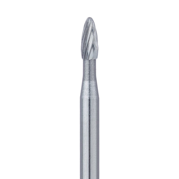 Trimming & Finishing Carbide Bur, Fine, Round End Egg, 1.4mm Ø, FG - HM44E-014-FG - Avtec Dental