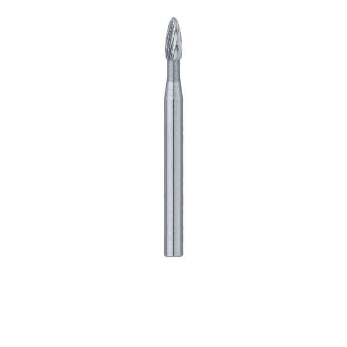Trimming & Finishing Carbide Bur, Fine, Round End Egg, 1.4mm Ø, FG - HM44E-014-FG - Avtec Dental